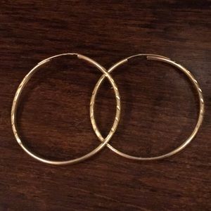 Gold infinity hoops